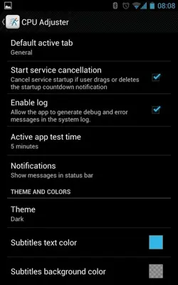 CPU Adjuster android App screenshot 2